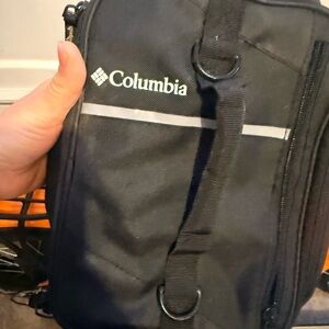 Columbia Black Sling Laptop Bag with Reflective Stripe